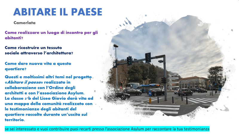 Progetto Abitare il paese liceo scientifico